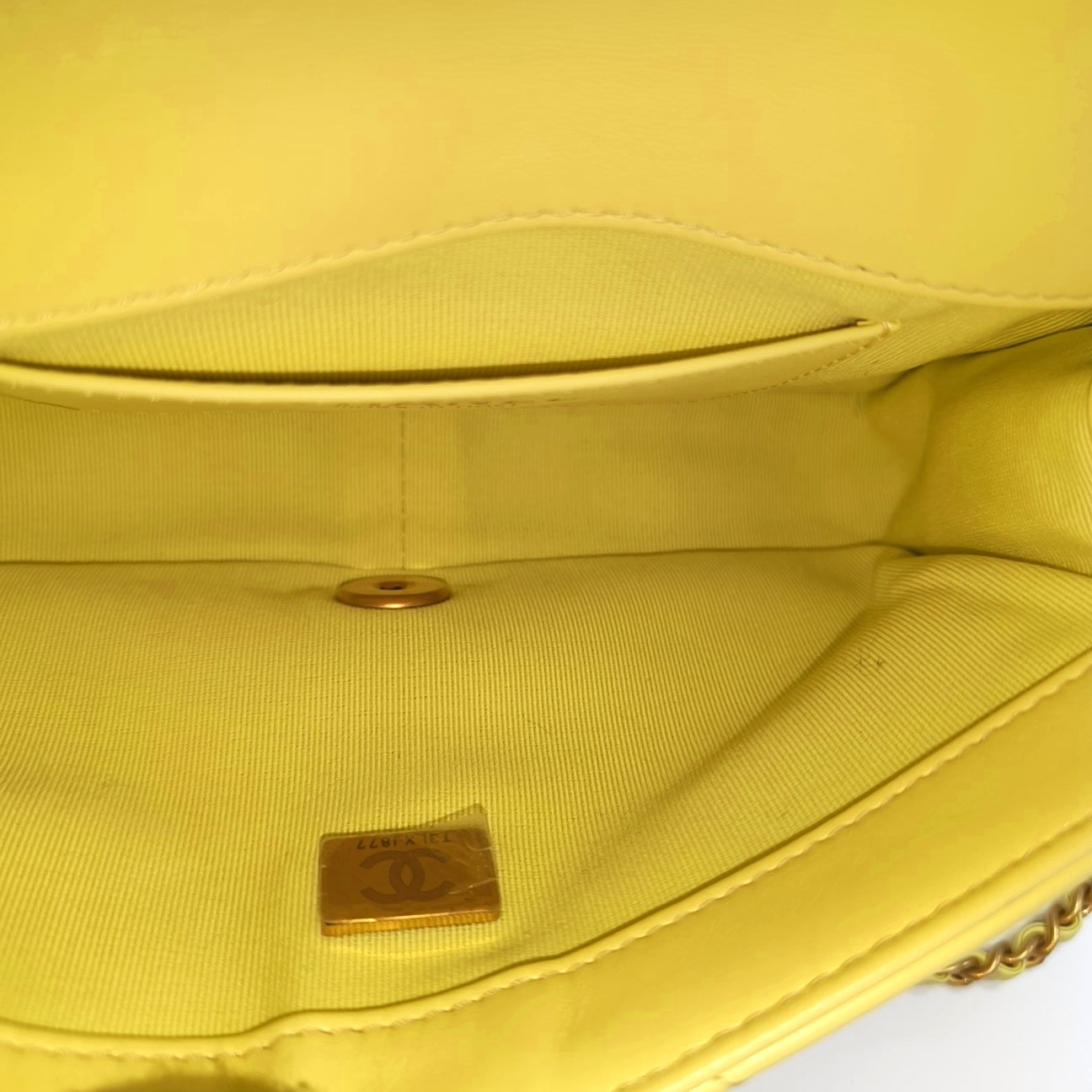 Quilted Lambskin Shoulder Bag Yellow