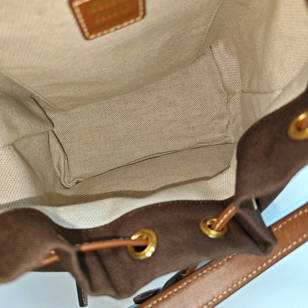 Fabric Backpack Brown