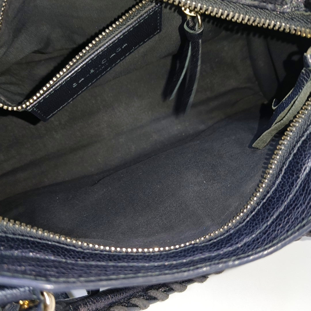 Classic Metallic Edge City Mini Lambskin Black