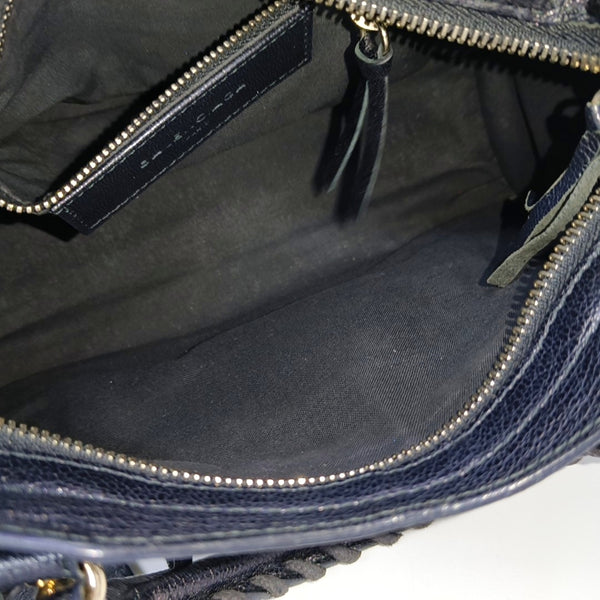 Classic Metallic Edge City Mini Lambskin Black