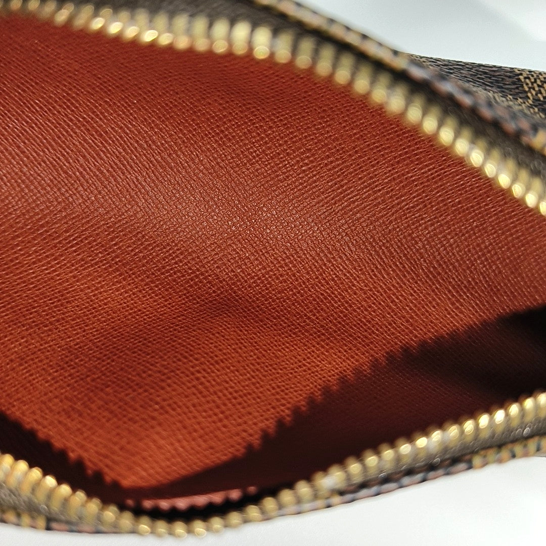 PAPILLON Mini Damier Ebene Coated Canvas Brown