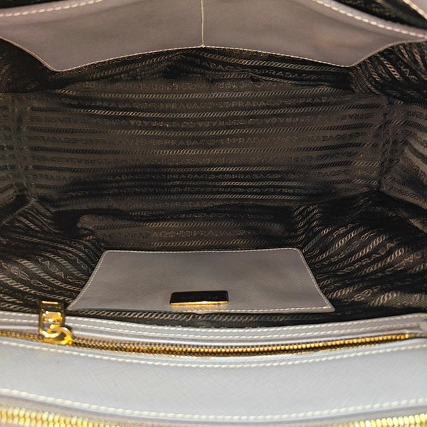 Galleria Large Saffiano Calfskin Gray