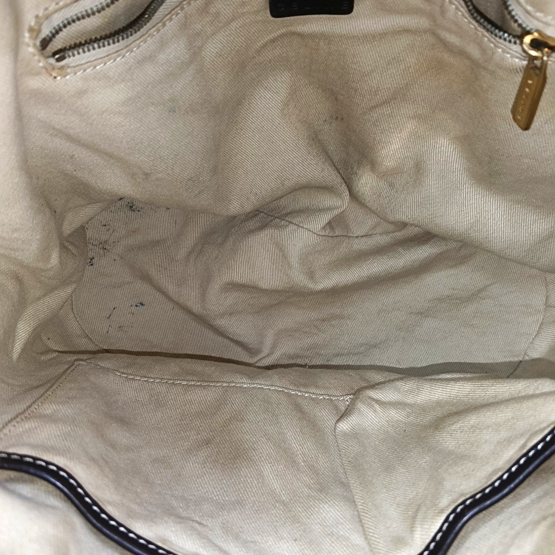 Coated Canvas Tote Bag Beige
