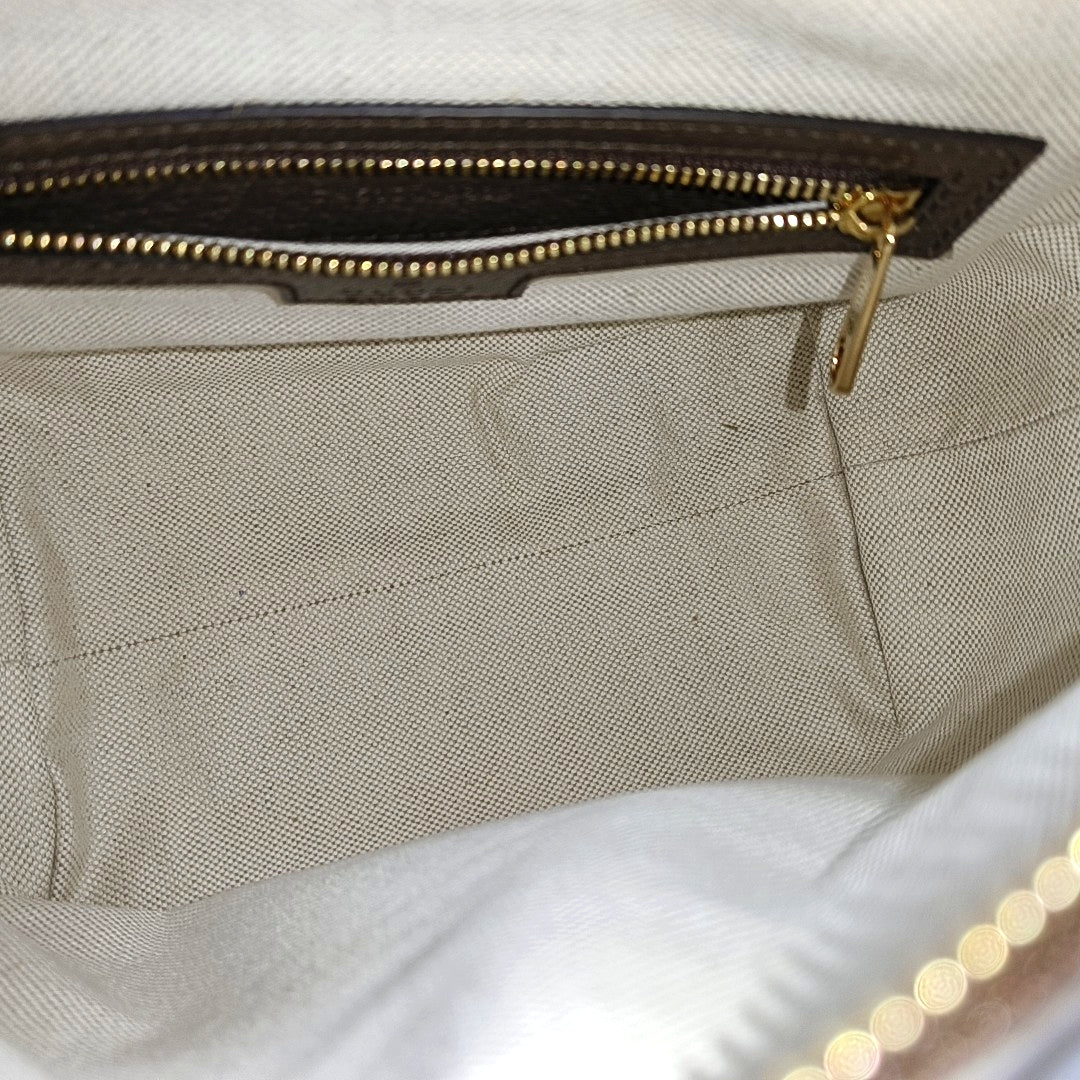 Ophidia Super Mini Monogram Coated Canvas Beige