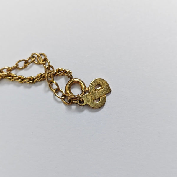 Twist Round Metal Gold Necklace