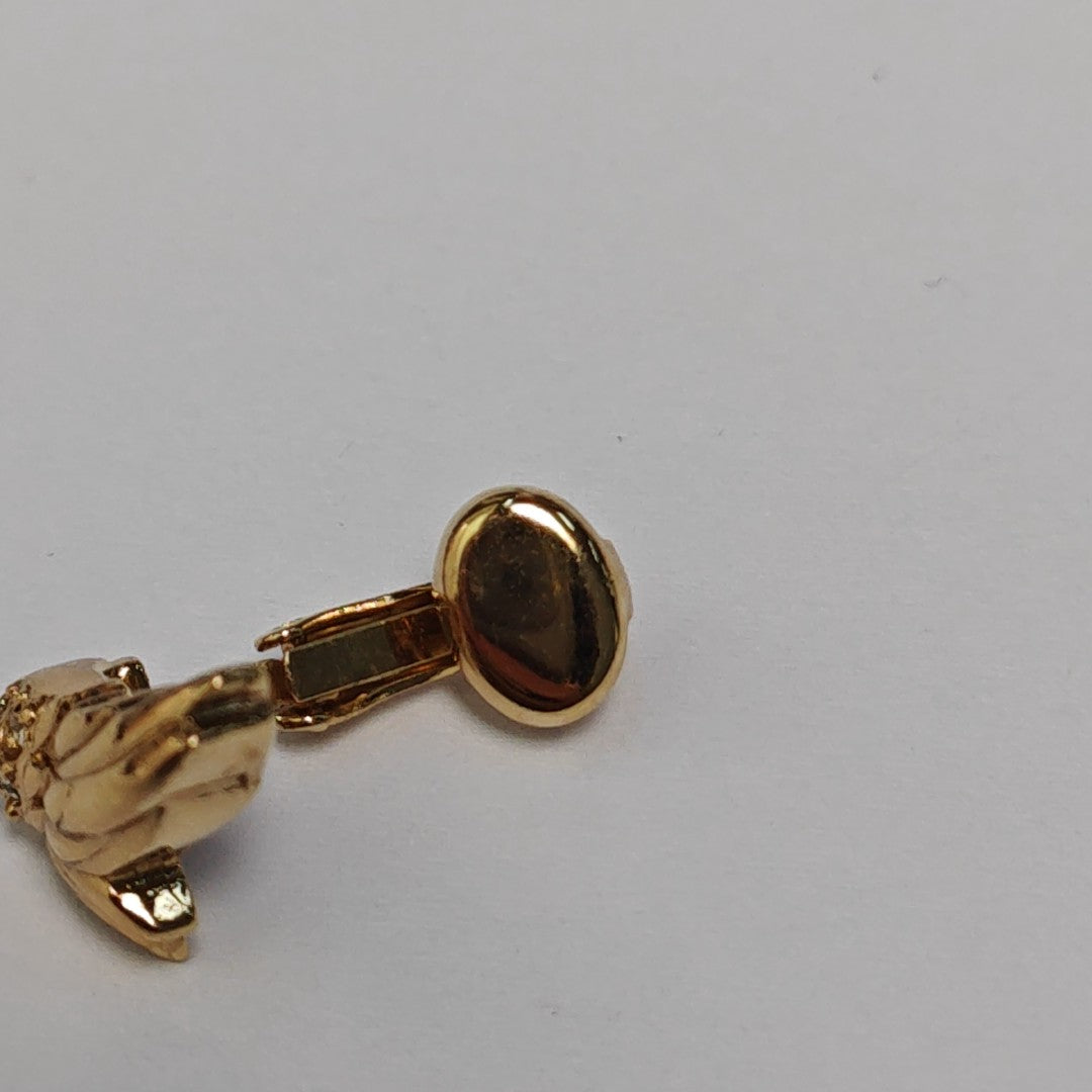Metal Gold Clip On Earrings