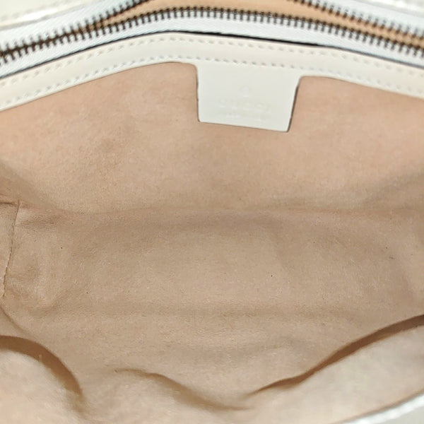 GG Marmont Medium Quilted Calfskin White