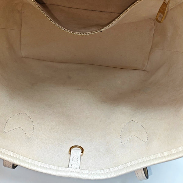 NEVERFULL MM Monogram Calfskin Beige