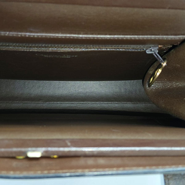 Calfskin Top Handle Bag Brown