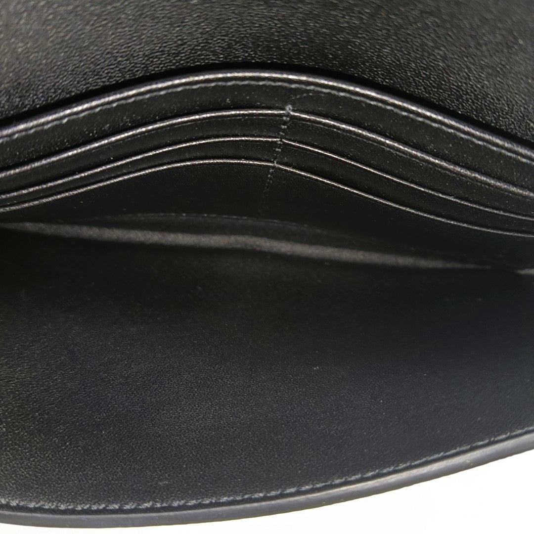 Authenticated pre-owned  Saddle Calfskin Black - Crossbody Bag at Looply