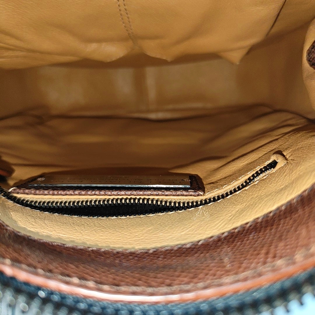 Calfskin Crossbody Bag Brown