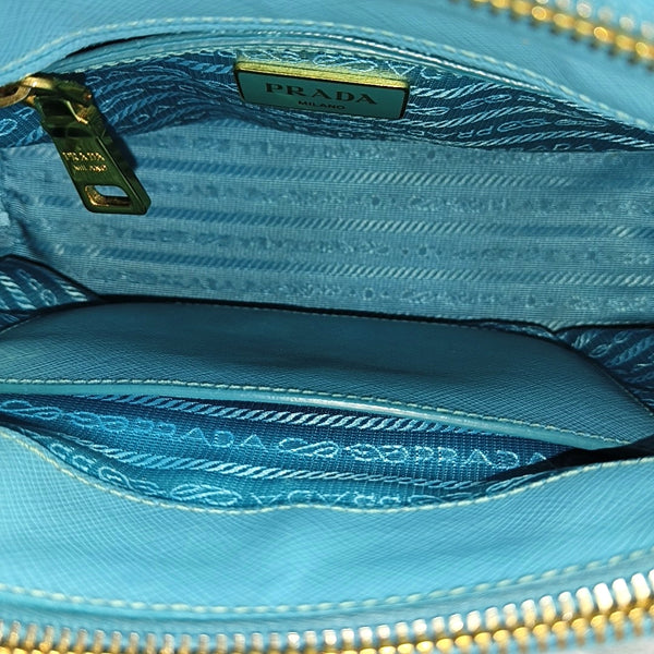 Authenticated pre-owned  Galleria Small Saffiano Calfskin Blue - Tote Bag at Looply
