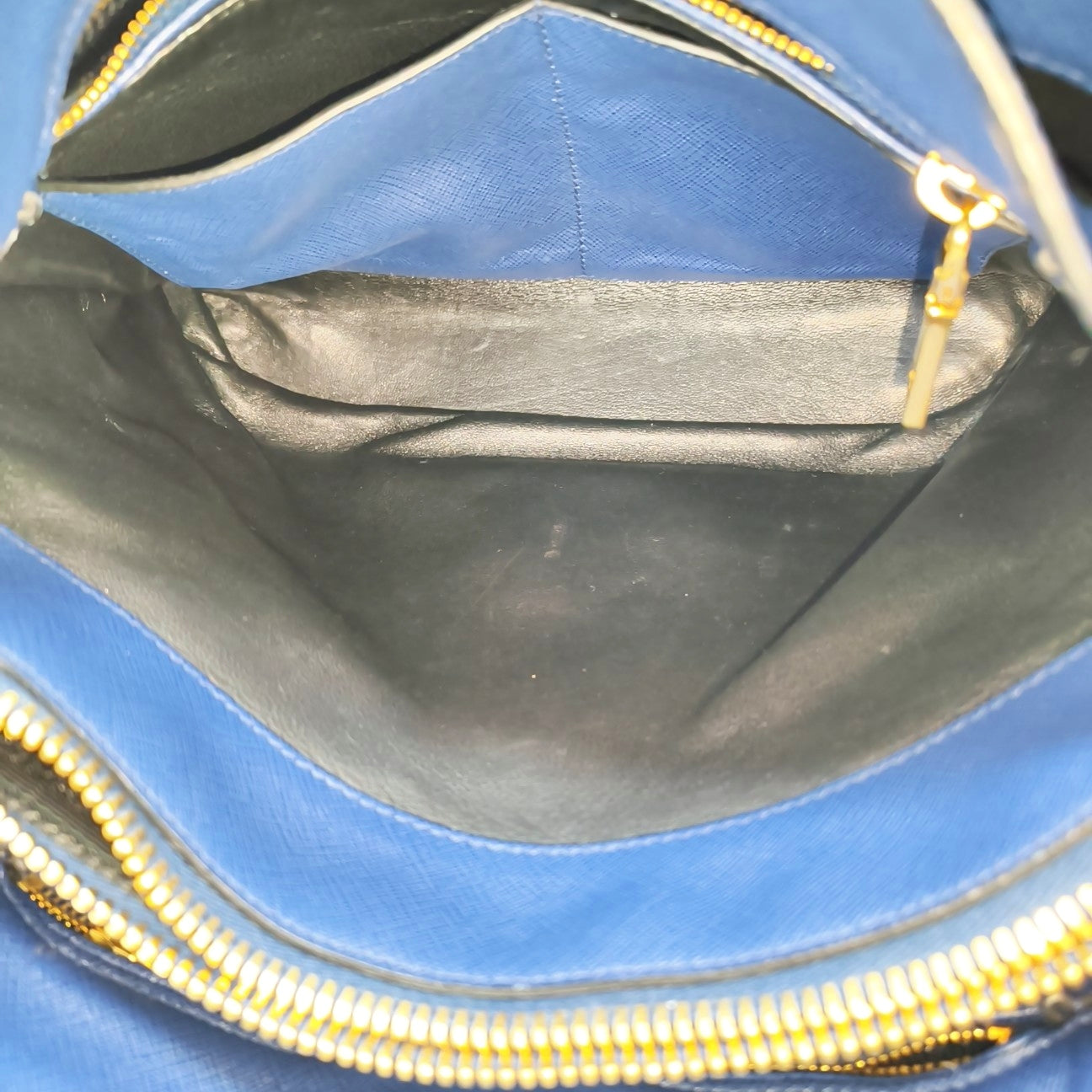 Calfskin Tote Bag Medium Blue