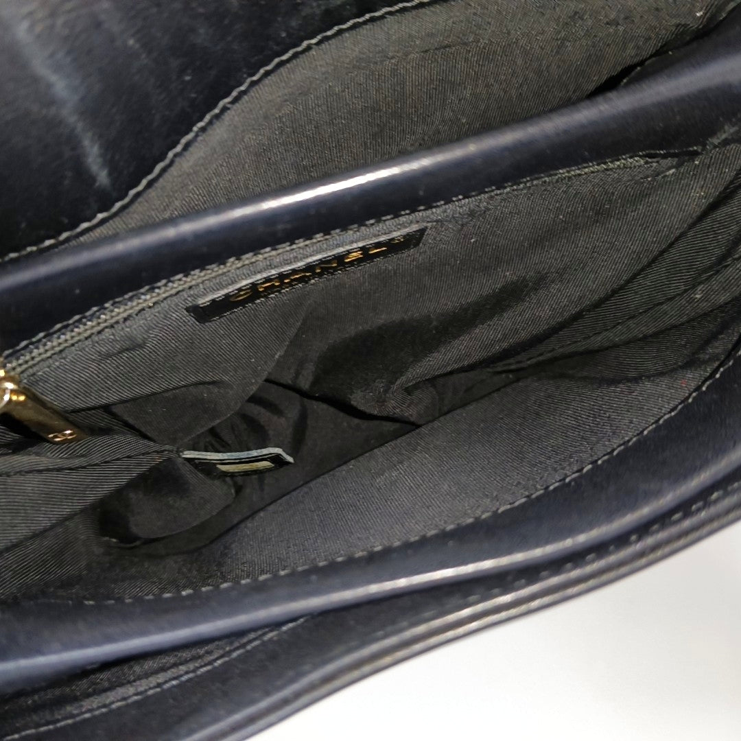 Quilted Calfskin Shoulder Bag Black