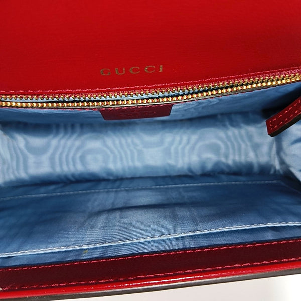 GG Ring Small Calfskin Red