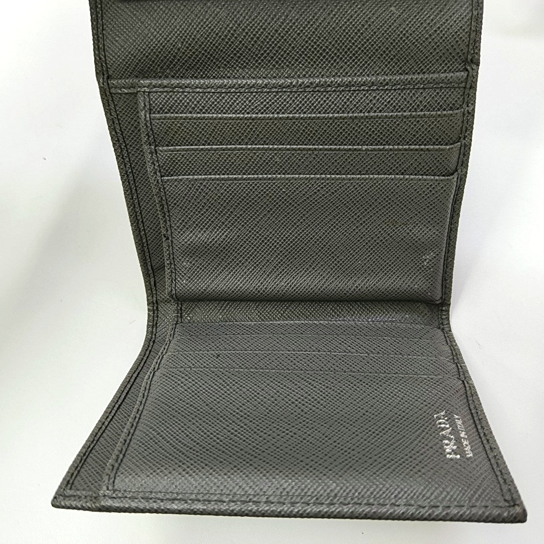 Saffiano Calfskin Wallet Gray