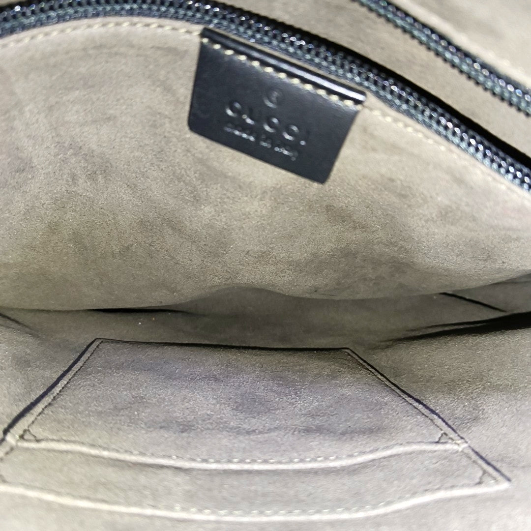 Signature Medium Monogram Calfskin Black
