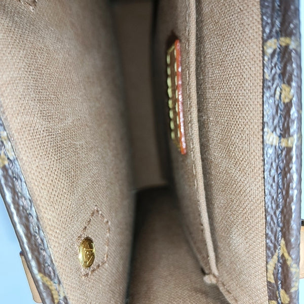 SAC PLAT Mini Monogram Coated Canvas Brown