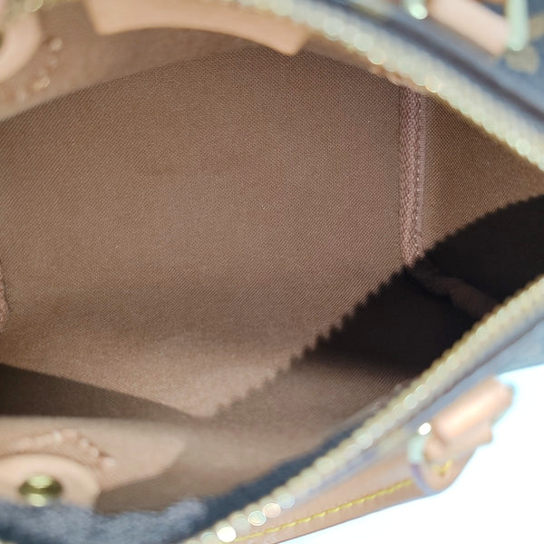 SPEEDY Nano Monogram Coated Canvas Brown