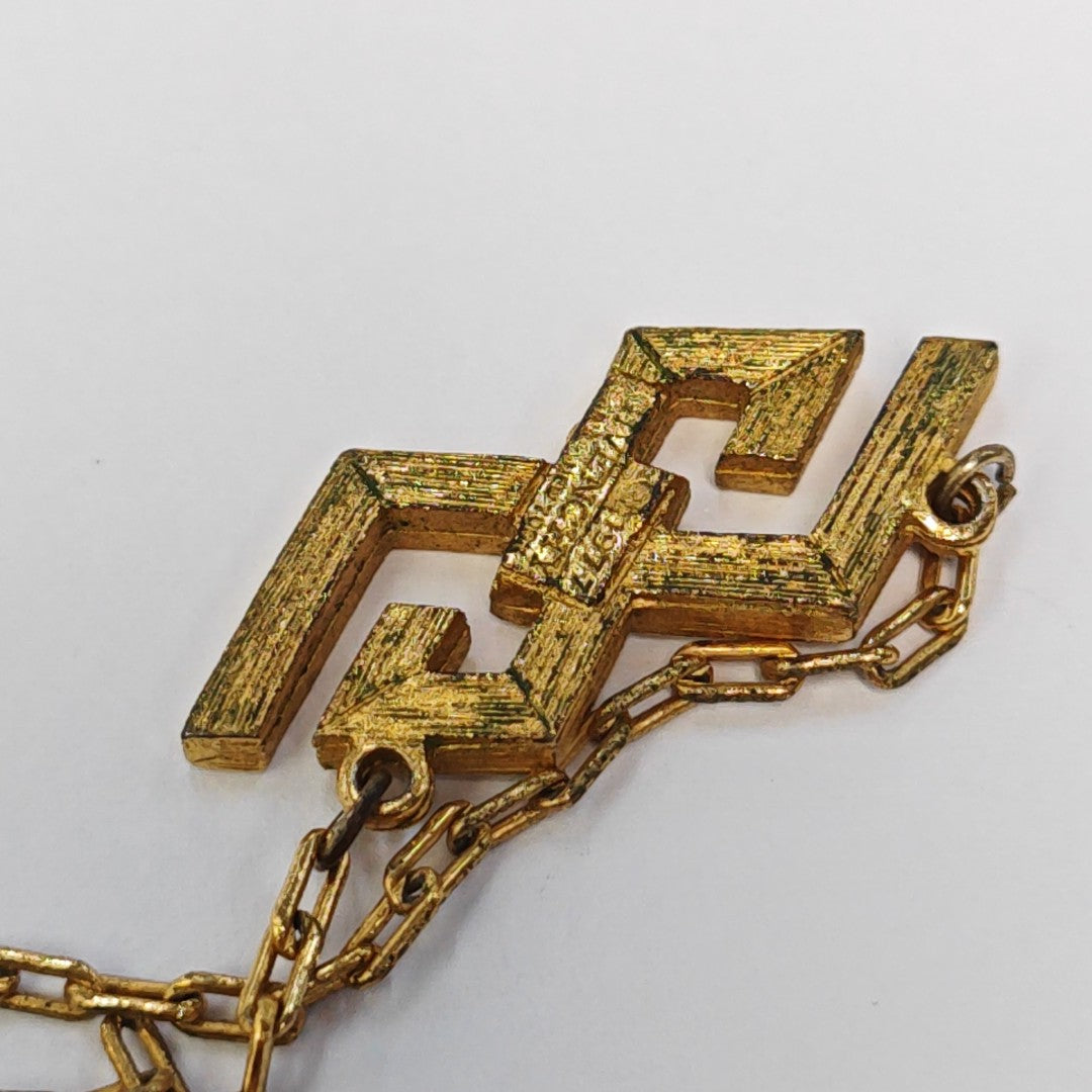 G Cube Metal Gold Necklace
