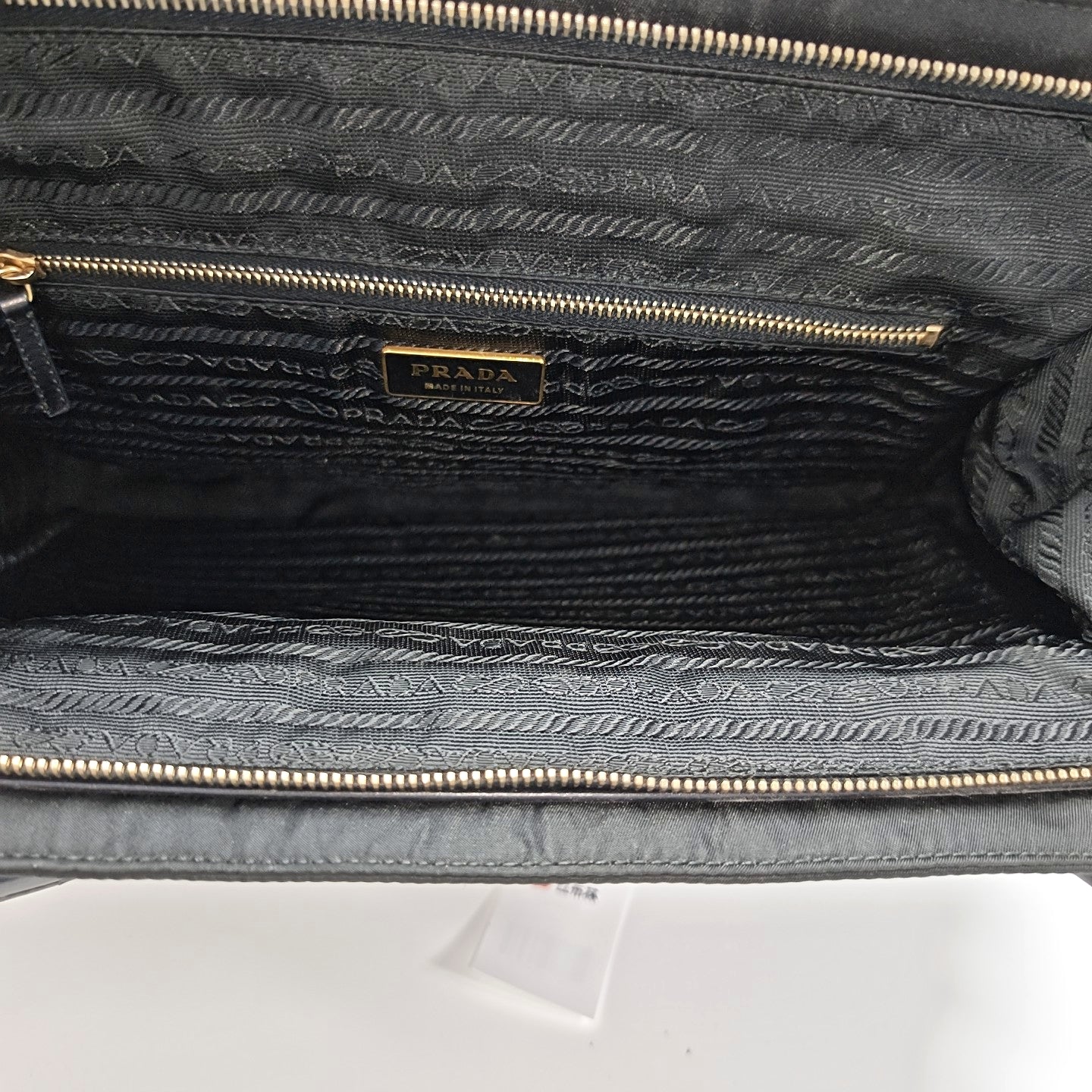 Nylon Top Handle Bag Black
