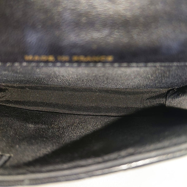Quilted Lambskin Shoulder Bag Black