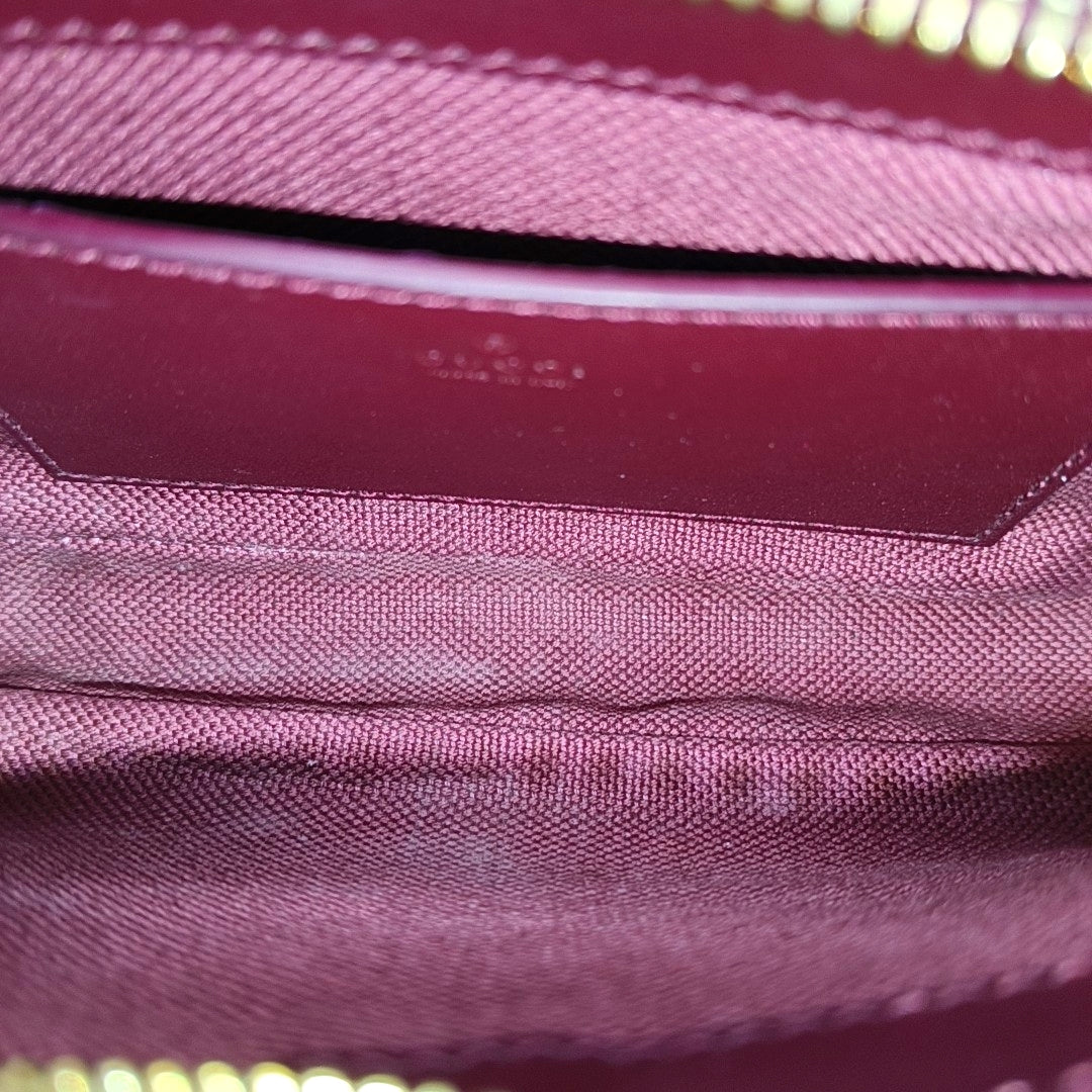 Monogram Fabric Top Handle Bag Mini Brown