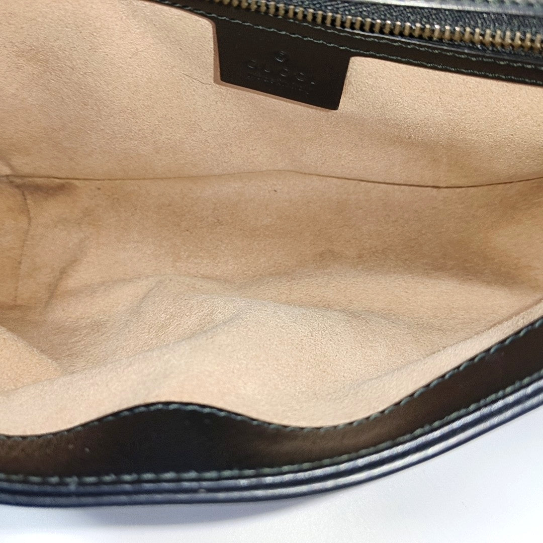 GG Marmont Medium Quilted Calfskin Black