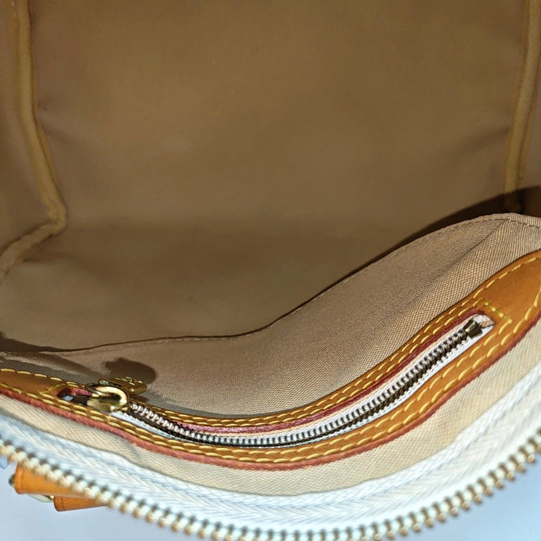 SPEEDY 25 Damier Azur Coated Canvas White