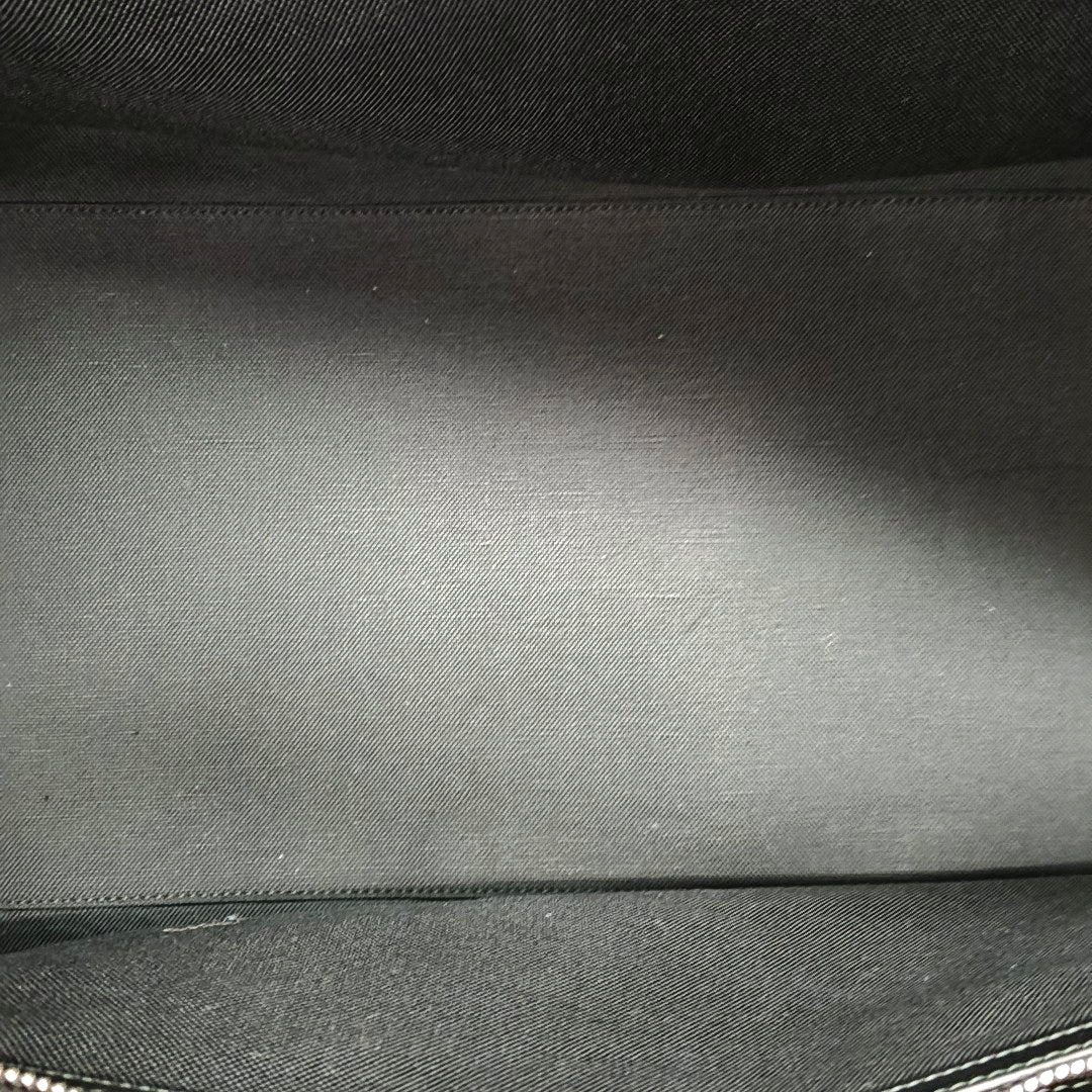 Monogram Coated Canvas Shoulder Bag Black