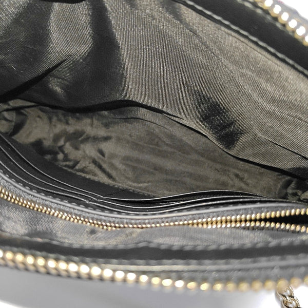 GG Marmont Small Chevron Calfskin Black