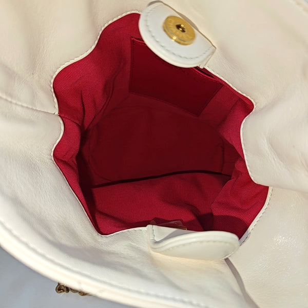 Quilted Lambskin White