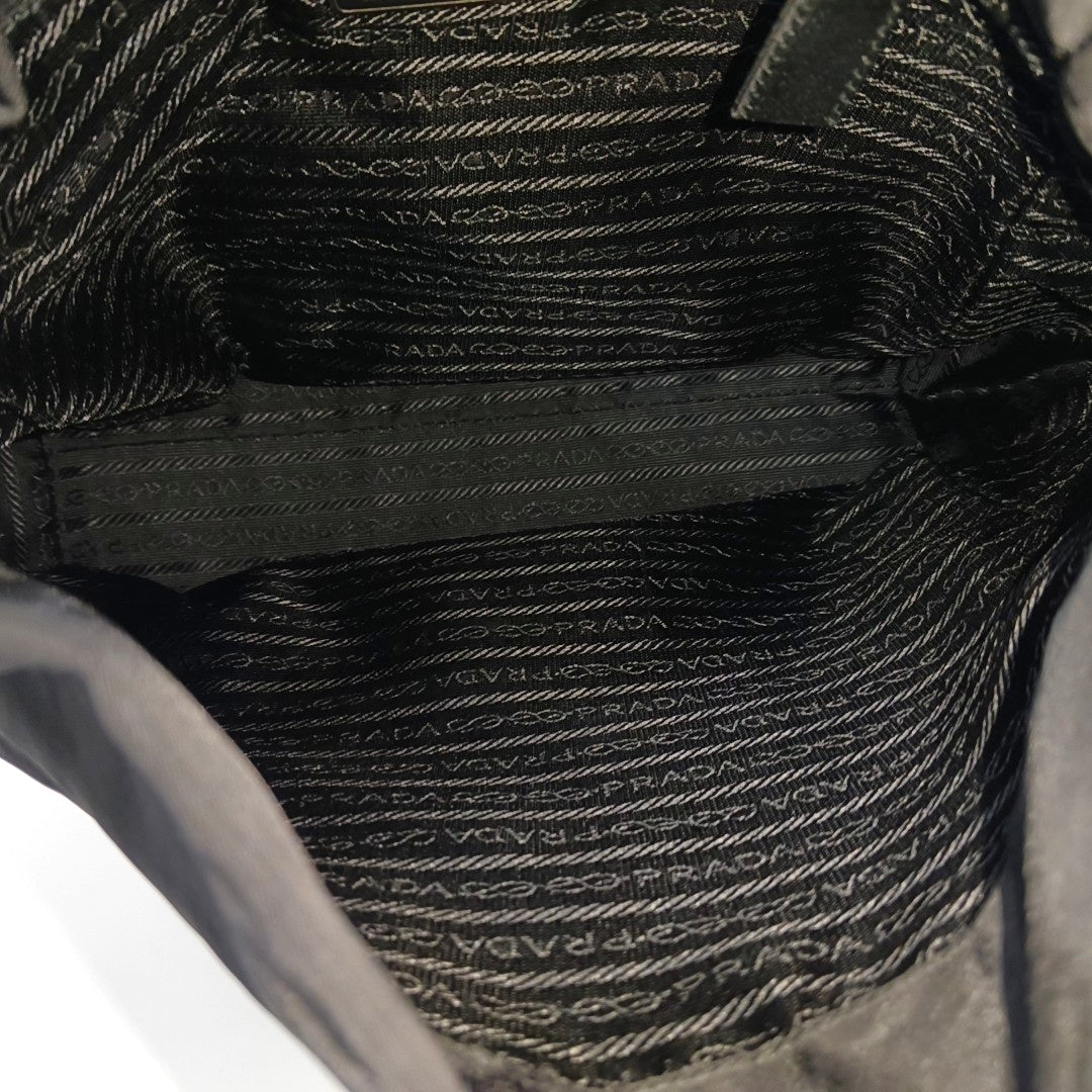 Nylon Top Handle Bag Black