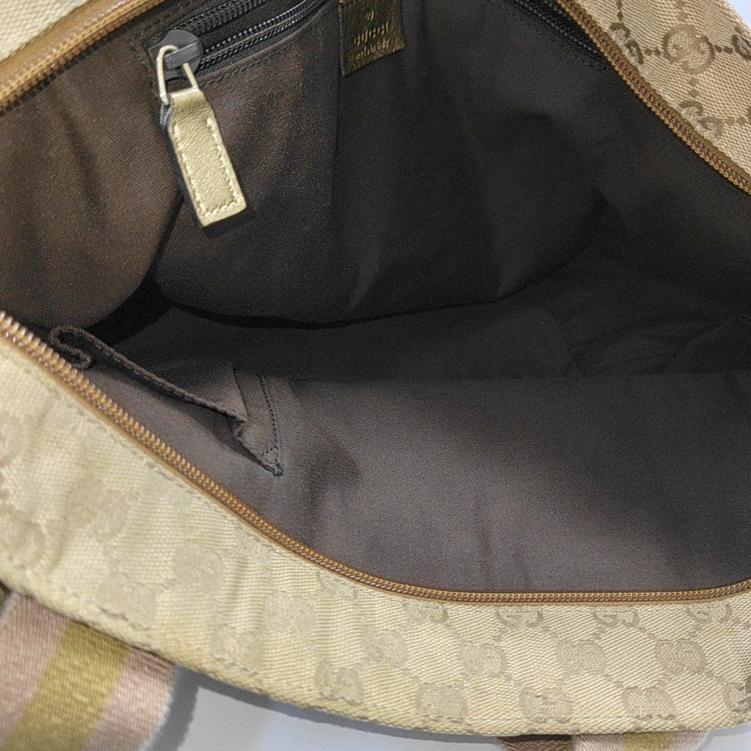 Monogram Canvas Tote Bag Beige