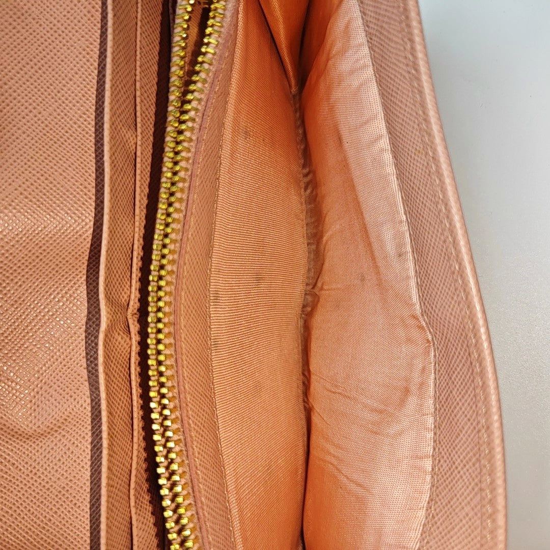Fiocco Bow Saffiano Calfskin Pink Wallet