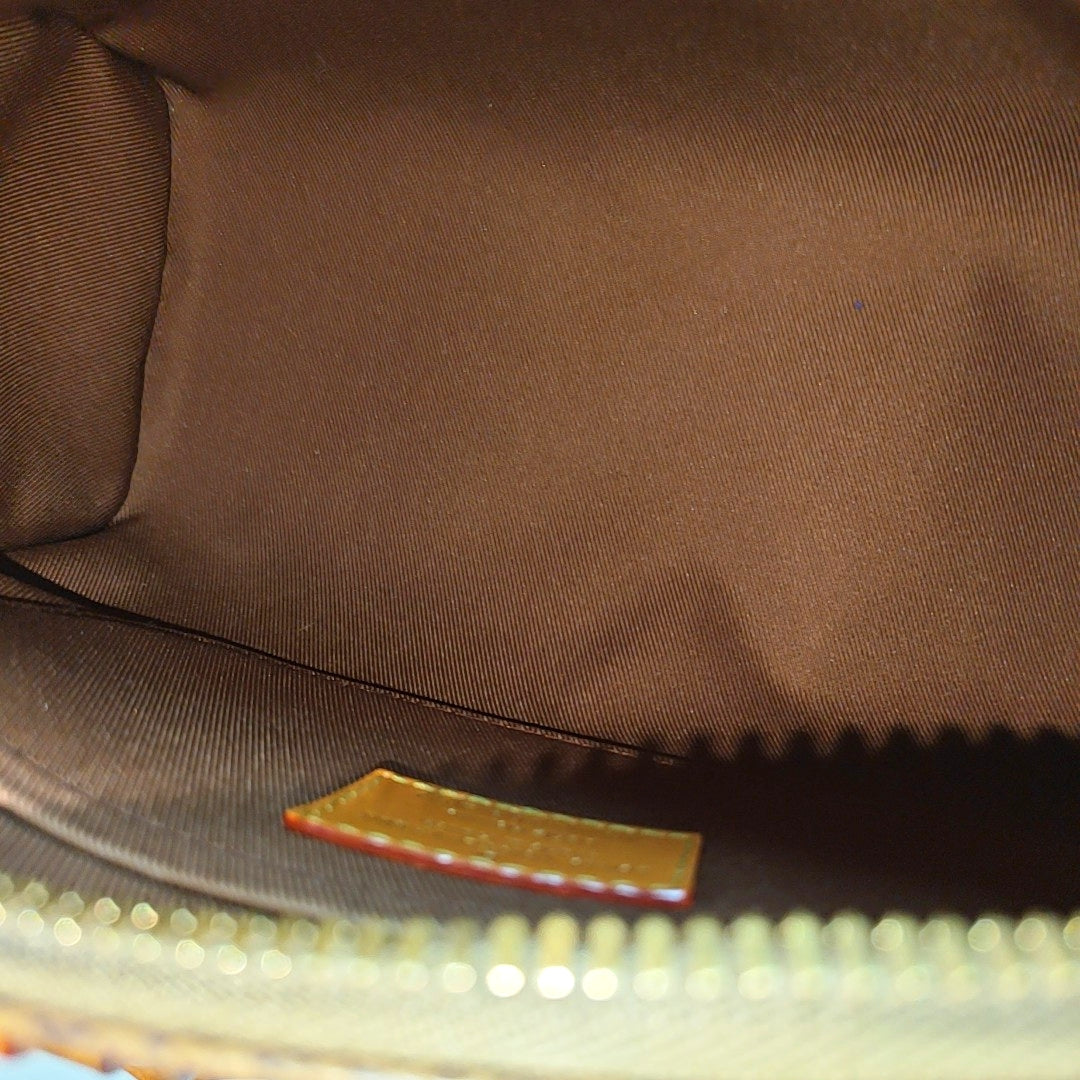KEEPALL Monogram Coated Canvas Brown