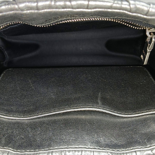 Miu Lady Quilted Lambskin Silver