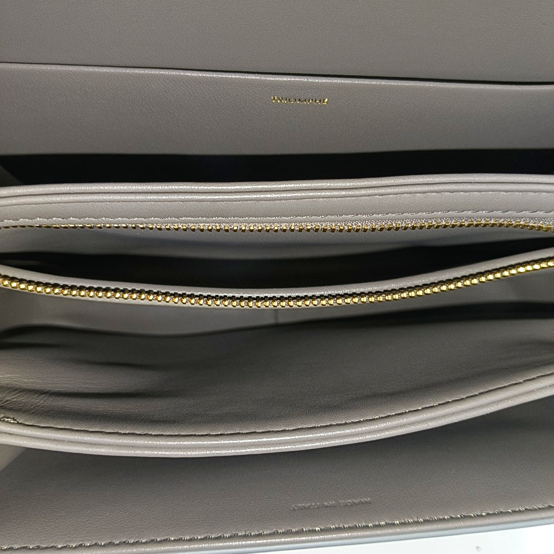 TRIOMPHE Medium Calfskin Gray