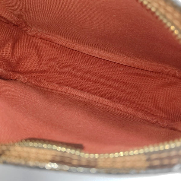 TROUSSE MAKE UP Damier Ebene Coated Canvas Brown