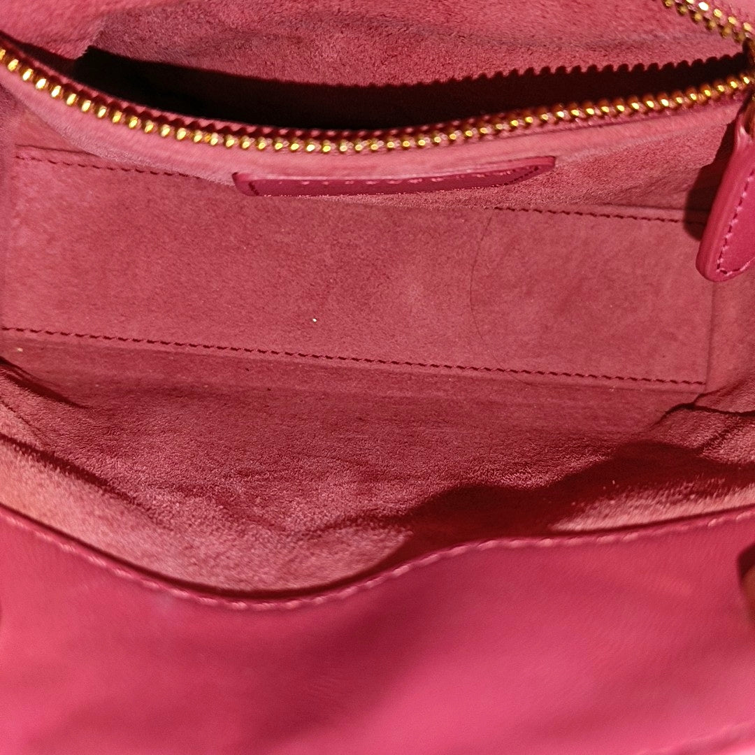 Lady Dior Mini Cannage Lambskin Red