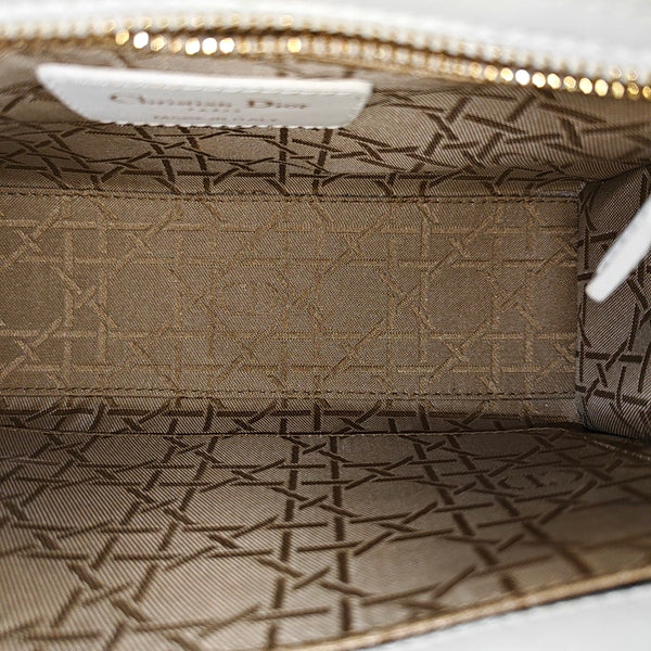 Lady Dior Small Cannage Lambskin White