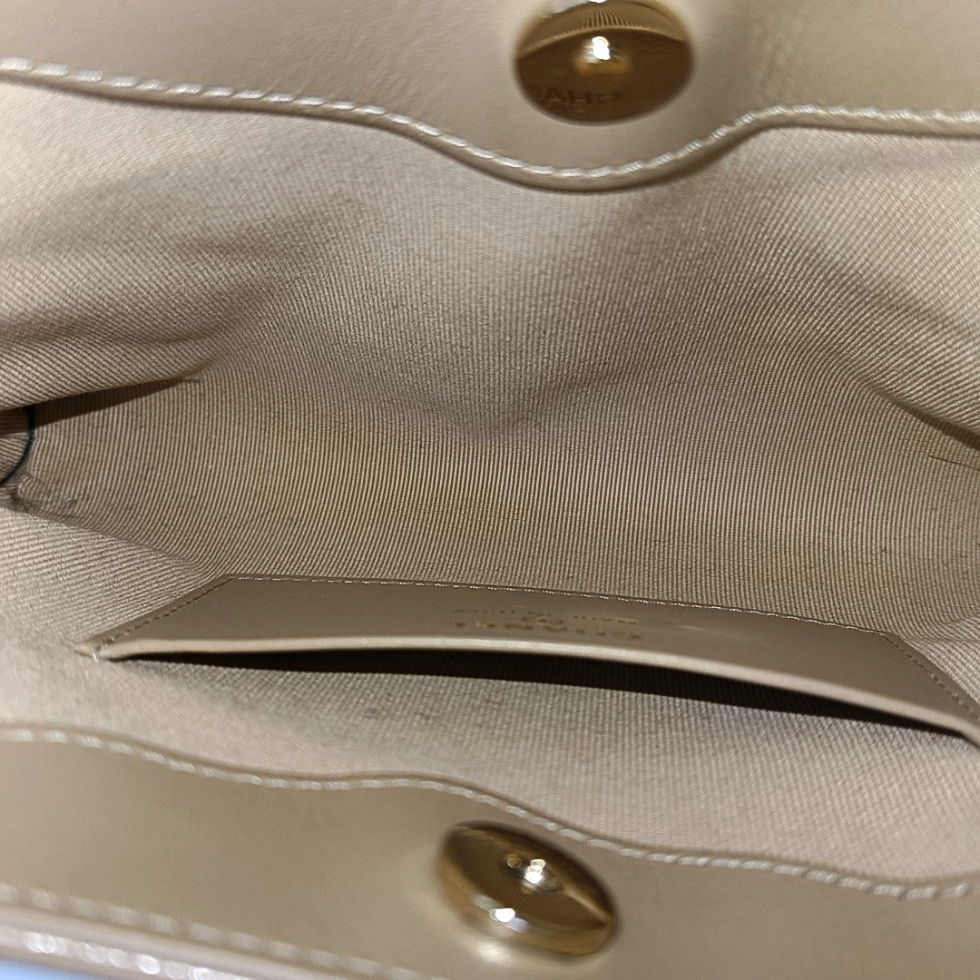 CHANEL 31 Mini Quilted Lambskin Beige