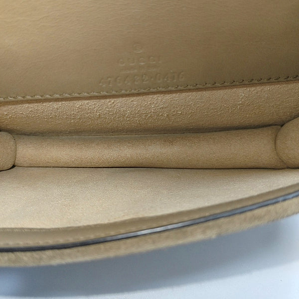 Dionysus Super Mini Monogram Coated Canvas Beige