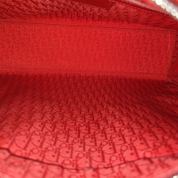 Lady Dior Large Cannage Patent Leather Red