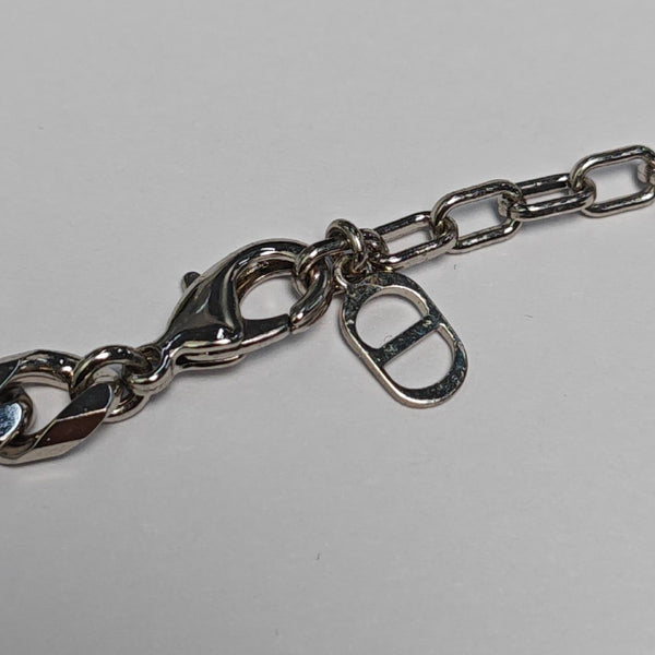 CD Icon Metal Silver Necklace