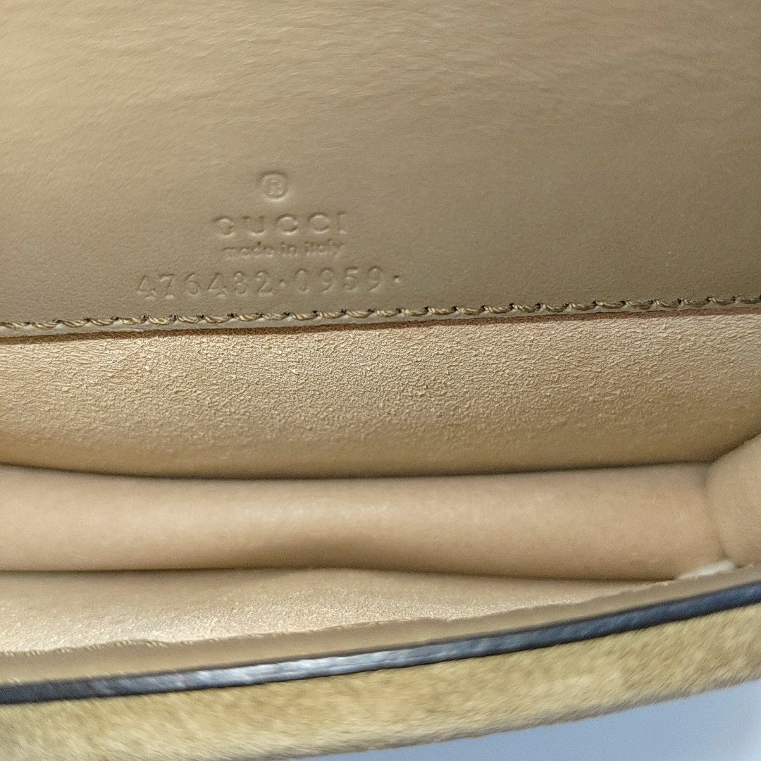 Dionysus Super Mini Monogram Coated Canvas Beige