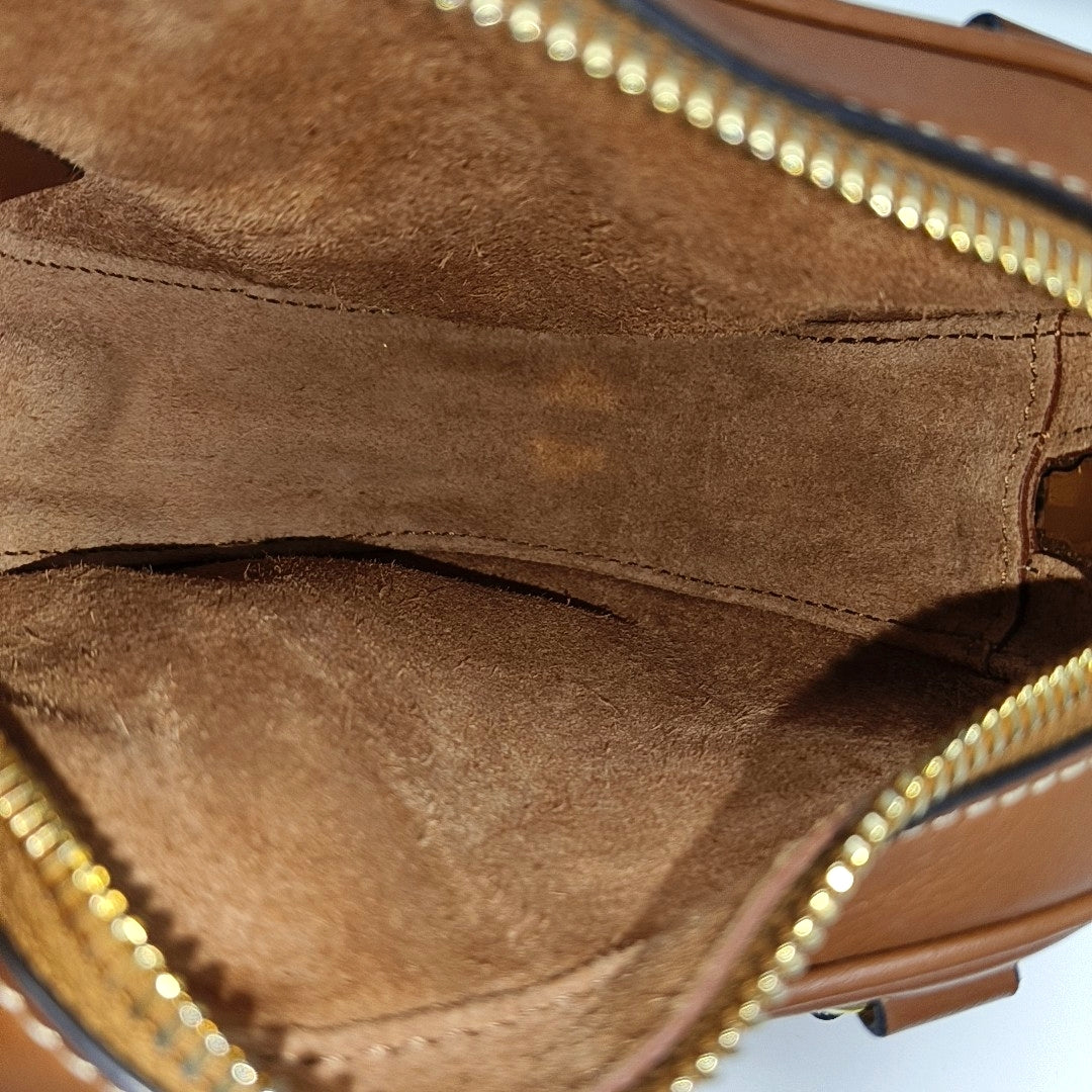 Calfskin Shoulder Bag Brown