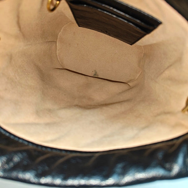GG Marmont Mini Quilted Calfskin Black