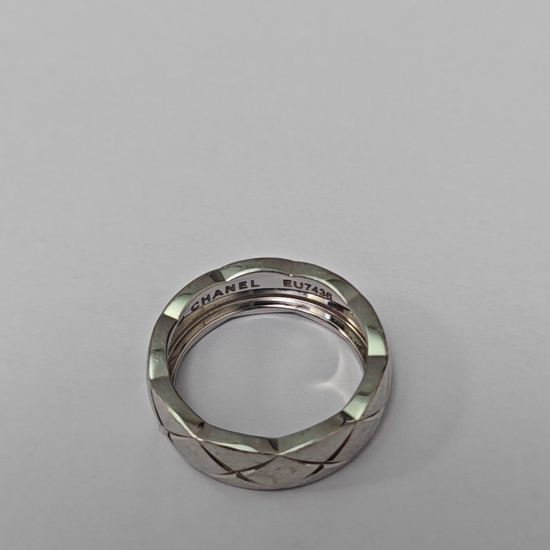 COCOCRUSH 18k White Gold Silver Ring EU 54