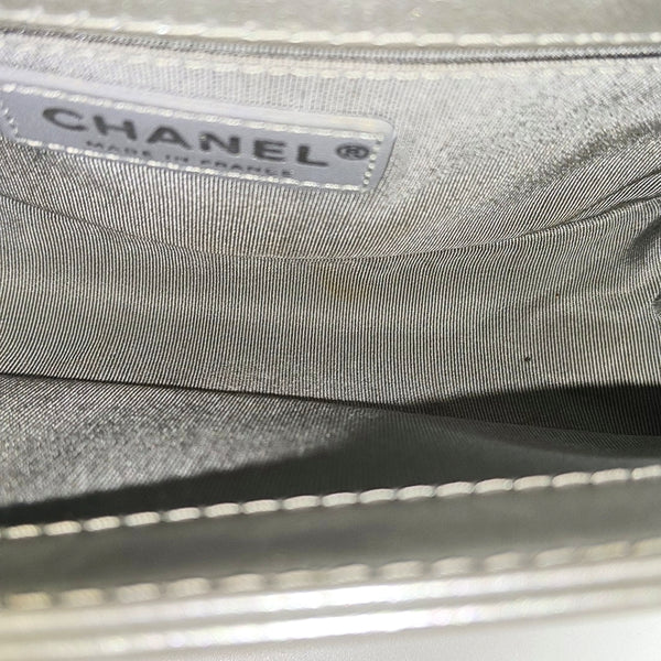 BOY CHANEL Small Chevron Calfskin Gray